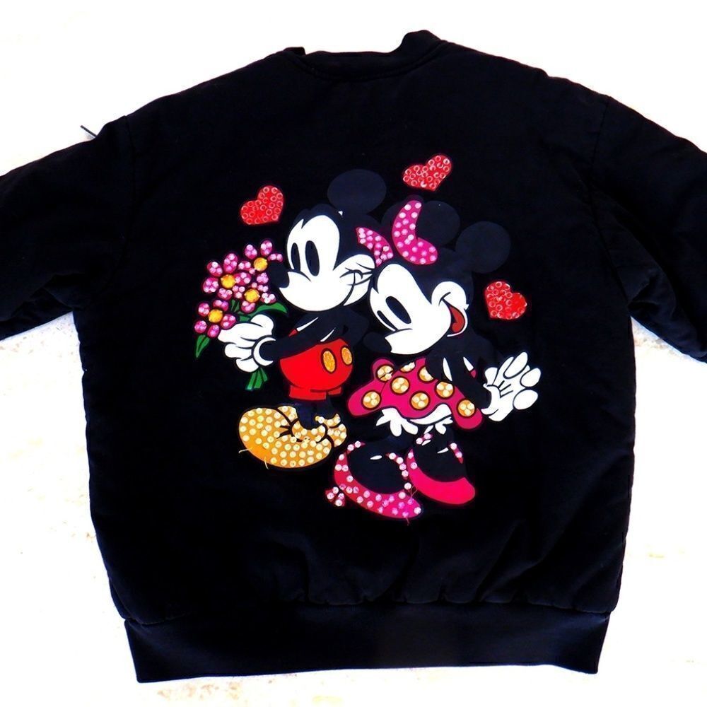 Disney Mickey/Minnie black puffy jacket - Picture 3 of 4